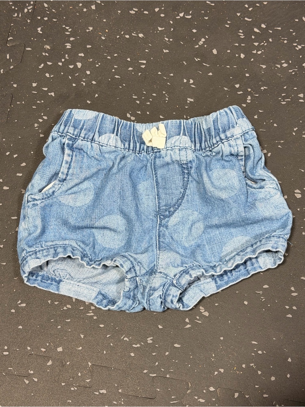 Cherokee Light Blue Denim Ruffle Hem Girls' Shorts